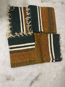 Rustic Handwoven Floor Mat with Tassels-4