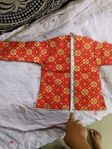 Red Golden Boy Sherwani Dhoti✨