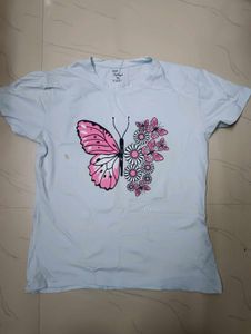 Butterfly print T-shirt