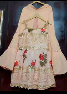 Peach Sharara Suit Without Dupatta For 36 Bust