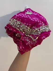 Bandhej  Rose Pink Wedding Wear Saree