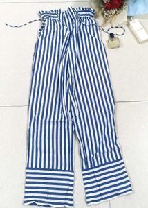 White And Blue Pinterest Long Pants With Pockets ❤