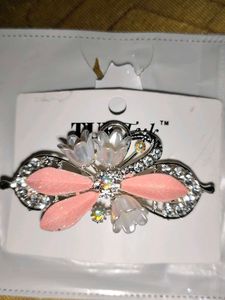 Floral Rhinestone Hair Clip