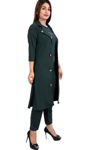 Bottle Green solid Women's Knee Length Jumpsuit