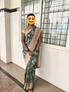 Pure Silk Banarasi With Brocade Border And Palla