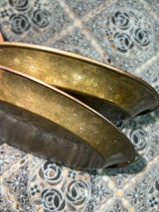 Vintage Brass Plates (Set of 2)