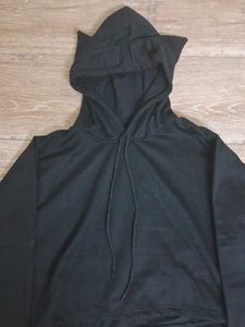 Black Crop Hoodie
