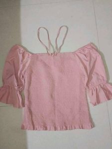 Pink Off-Shoulder Top