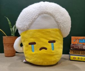 Beer Mug Pillow Plush Toy With Expression