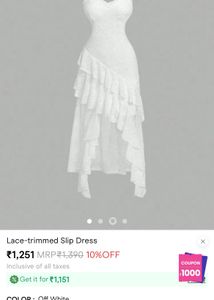 lace trimmed slip dress
