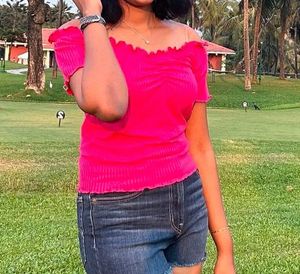 Pink Crop Top
