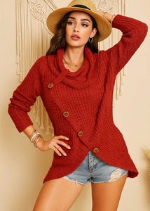 B2G2 🎁Pinterest Red Buttoned Knit Sweater E