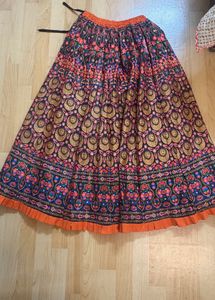 One Time Used Silk Ethnic Skirt