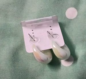 Chic Iridescent Hoop Earrings
