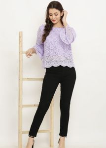 Lavender Lace Top