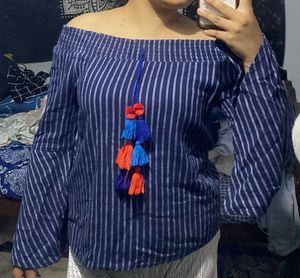 Striped Off-the-Shoulder Top