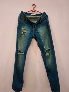Ripped Denim Jeans Size 26