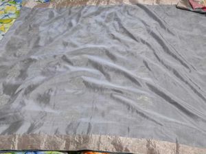 Grey With Baby Pink Soft Silk Saree