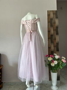Lilac Pink Off shoulder Gown