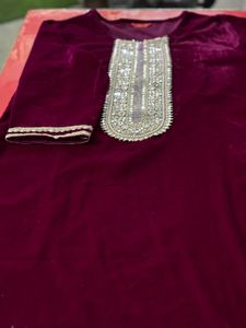 2 Piece Velvet Suit Party Wear