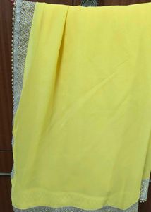 Yellow Georgette Saree