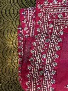 Pink Embroidered Dupatta