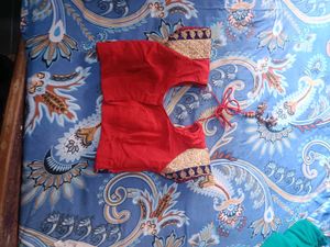 Red &amp; Gold Embroidered Saree