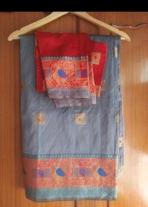 New Kanchipuram Silk Saree With Blouse