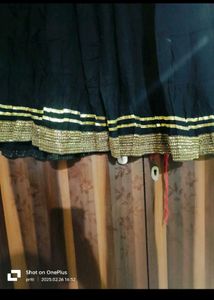 Elegant Black Ethnic Skirt