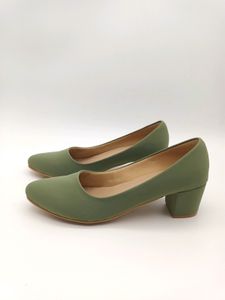 Sage Green Block Heels