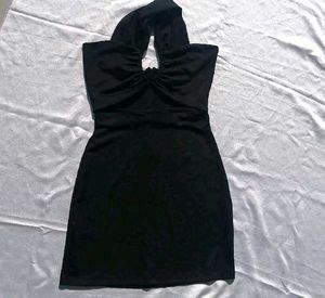 Brand New (Newme) Black Cutout Ruched Dress
