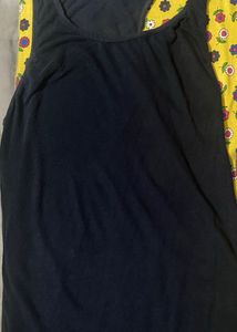 Black Long Tank Top Only @rs99