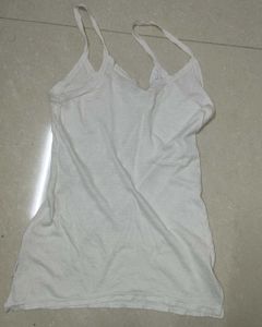 White Sleeveless Tank Top