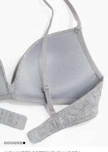 H&amp;M Grey Non Wired Push Up Bra