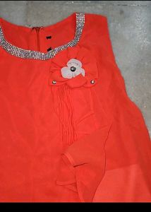 Girls Orange Dress