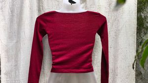 Maroon Long Sleeve Top