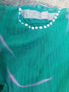 Zardozi Stone Work Anarkali Set Dupaata