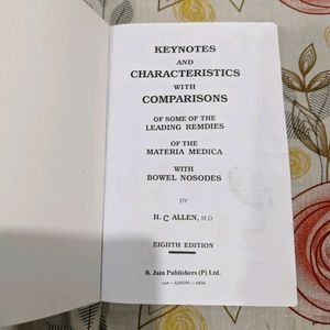 Allen&#39;s Keynote Homoeopathic Materia Medica