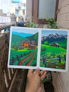 Landscape Painting On A4