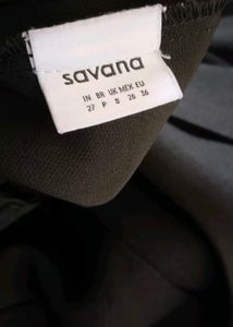 Savana Black Wide Leg Trouser