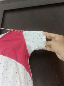 A Peach Rose Mixed Dotted Top