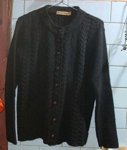 Vintage Black Knit Cardigan