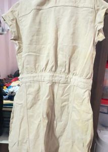 Cute Beige Shirt Dress