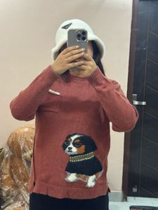 Cute Dog Graphic Sweater