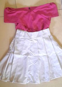 Pink Off-Shoulder Dress