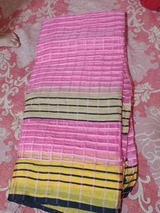 Cotton Pink Saree