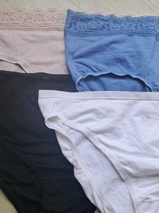 Combo Of Four  Pure Cotton Imported Fabric Panty