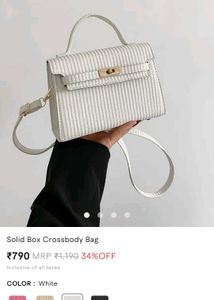 Savana White Box Crossbody Bag