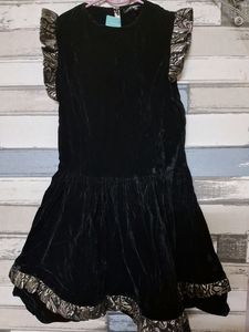 Beautiful Black Velvet Dress For Baby Girl