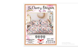 Beautiful Blossom Floral Print Bedsheet With Cover